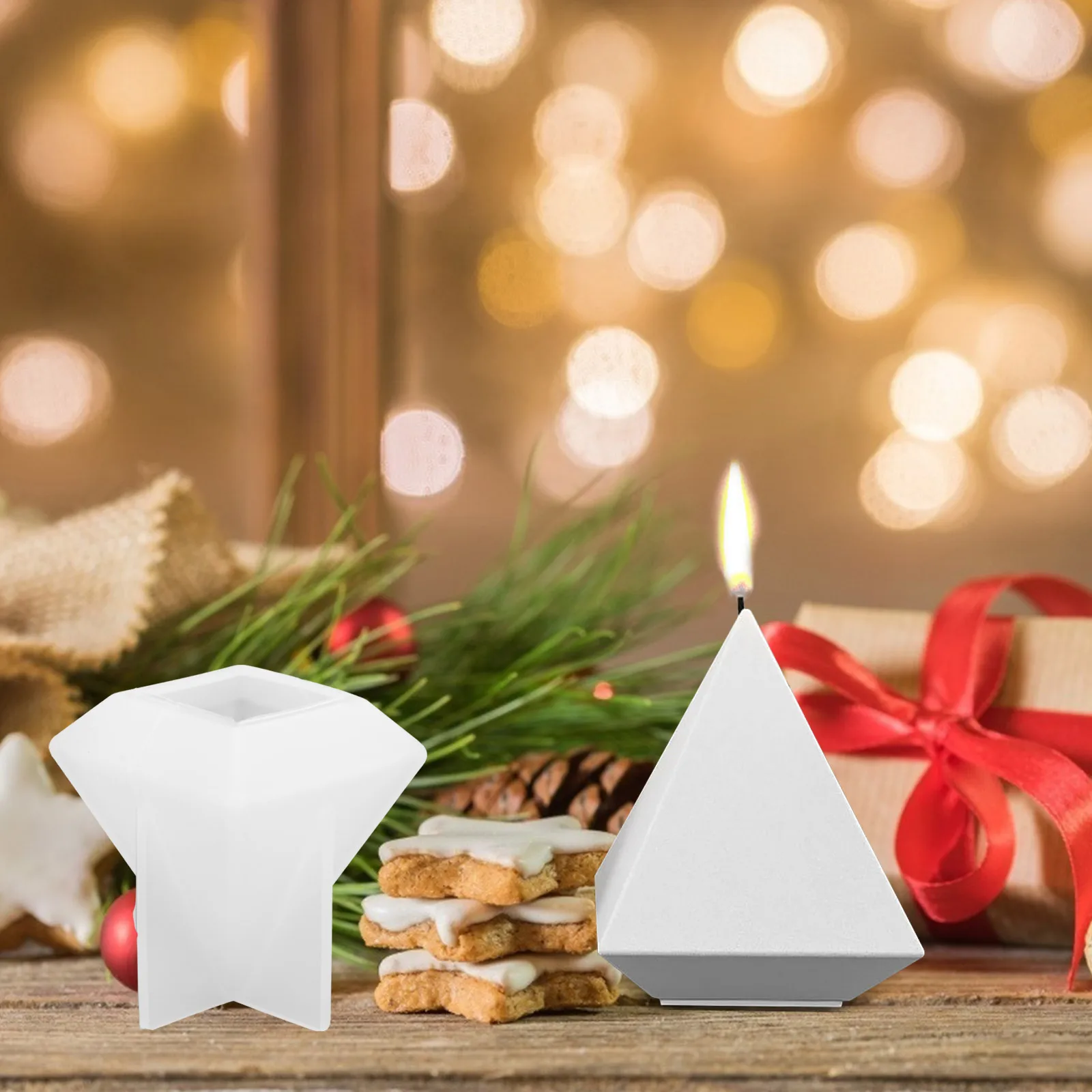 

2Pcs Pyramid Shape Molds Silicone Resin Casting 3D Epoxy DIY Jewelry Moulds NonStick Easy Separate Clean H Kids Toys