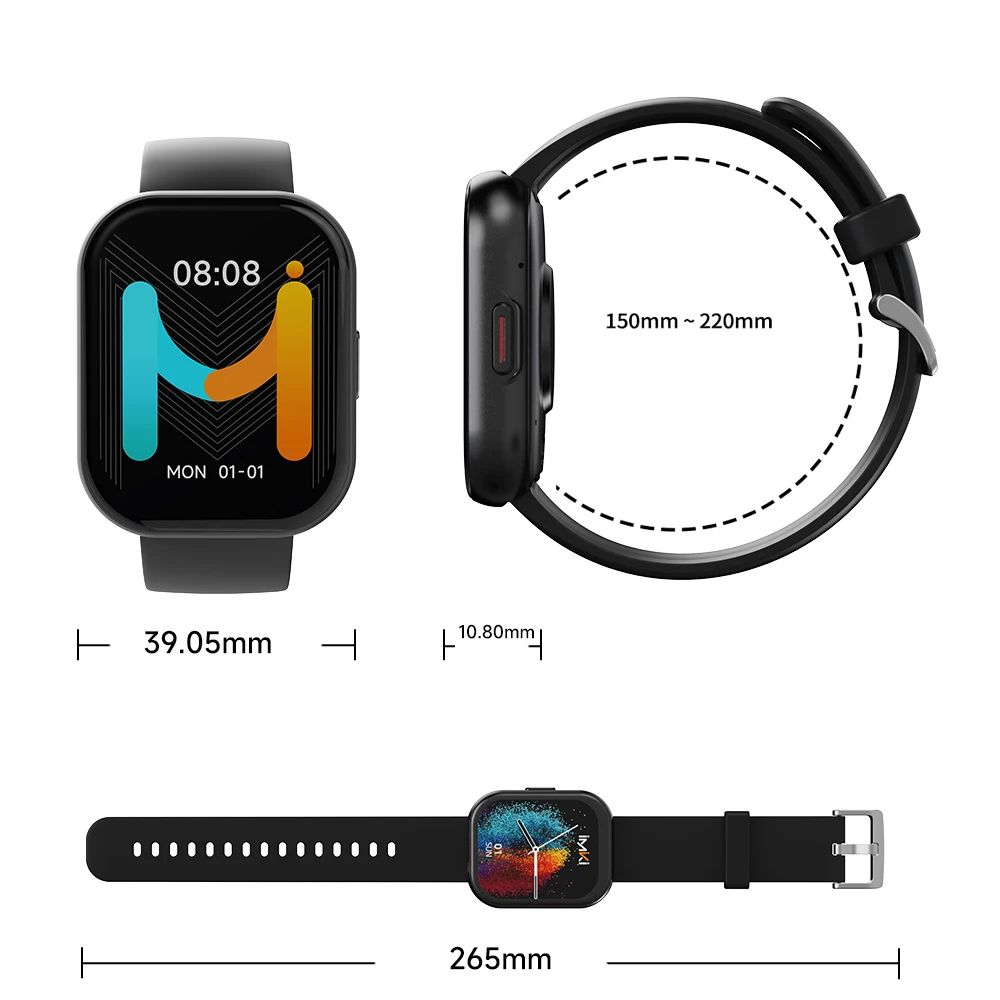 IMIKI SE1 Smartwatch 2.01 inch Amoled HD Display IP68 Waterproof Voice Assistant Sport Fitness Monitoring Christmas Smart Watch view 6