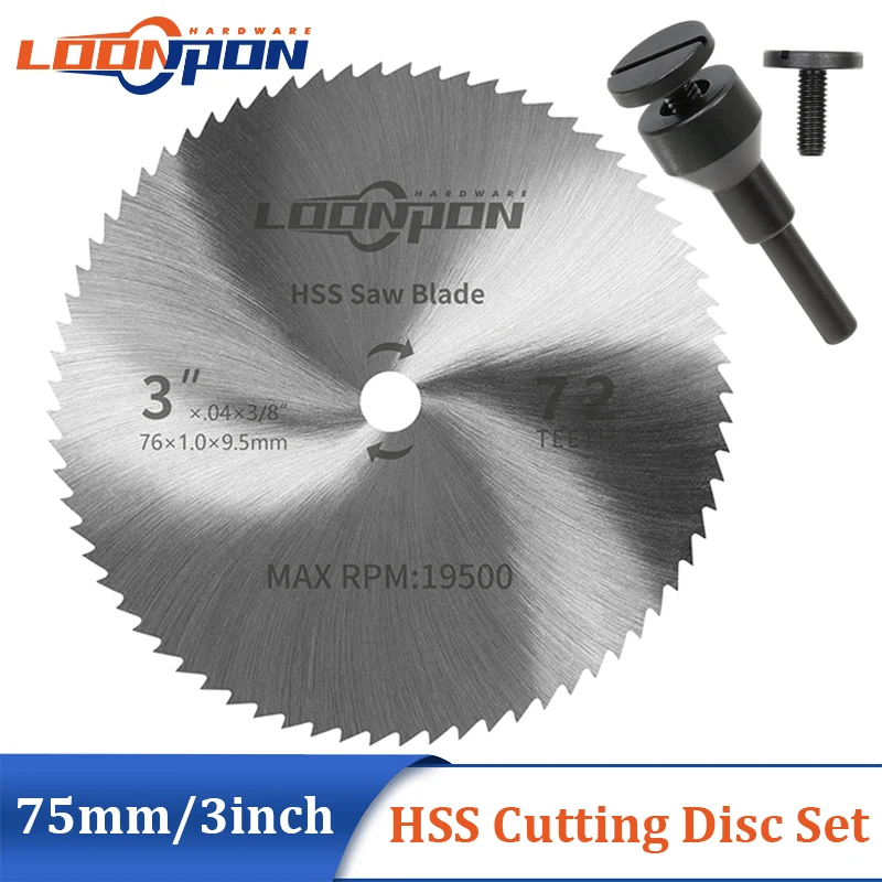 

Mounting Mandrel for Cut-Off Wheels with 3/8" & 1/4" Arbor Hole for Type 1 HSS Saw Blade 1/4" Shaft for Die Grinder Rotary Tool