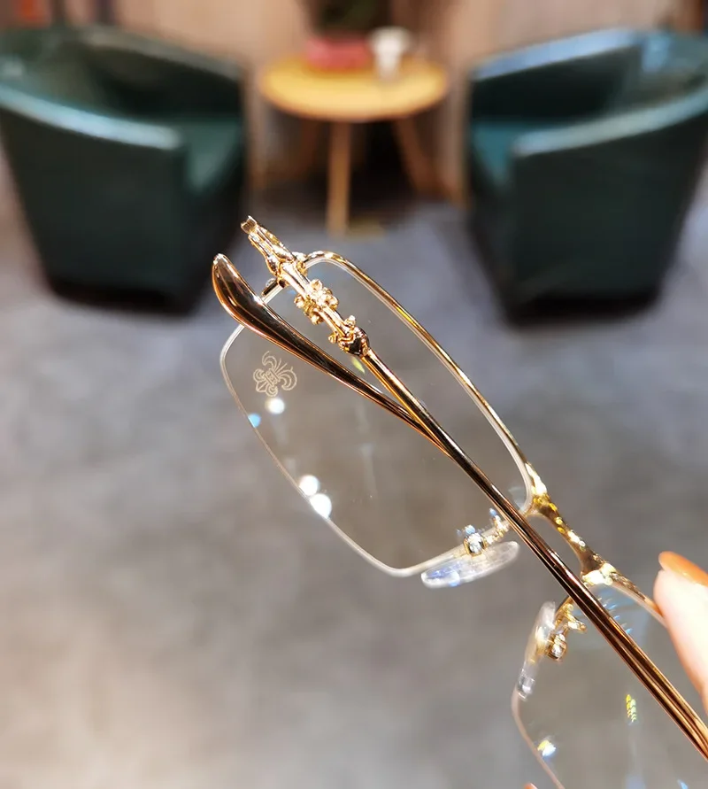 Halbrandlose Business-Myopiebrille für Herren, 0–6,0 Dioptrien | Photochrome, multifunktionale Anti-Blaulicht-Brille für das Büro – Detail 9