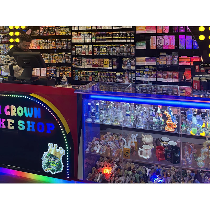 Custom. Fabriek Aangepaste Prijs Glazen Vitrine High-End Rookwinkel Display Glazen Vitrine