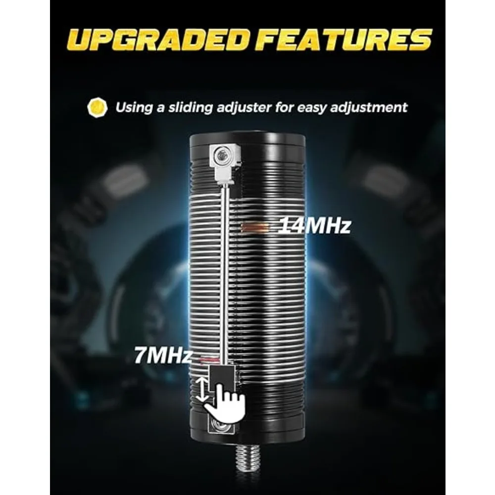 هوائيات JPC-12 HF لراديو لحم الخنزير مع منظم منزلق 7 ميجا هرتز - 50 ميجا هرتز هوائي عمودي Hf بالكامل 40 م - 6 م 8 نطاقات - ترقية جديدة