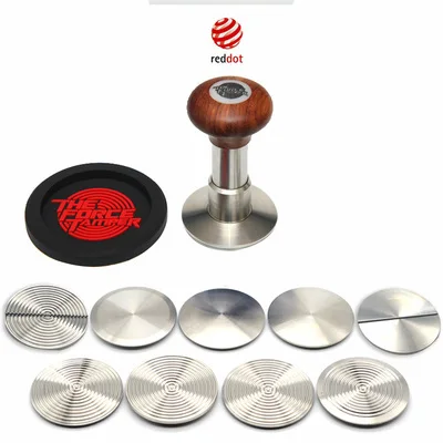 The Force Tamper Coffee Accessories Stainless Steel Coffee Tamper Kitchen Press Tool Cloth Powder Leveler Tool Powder Hammer58mm