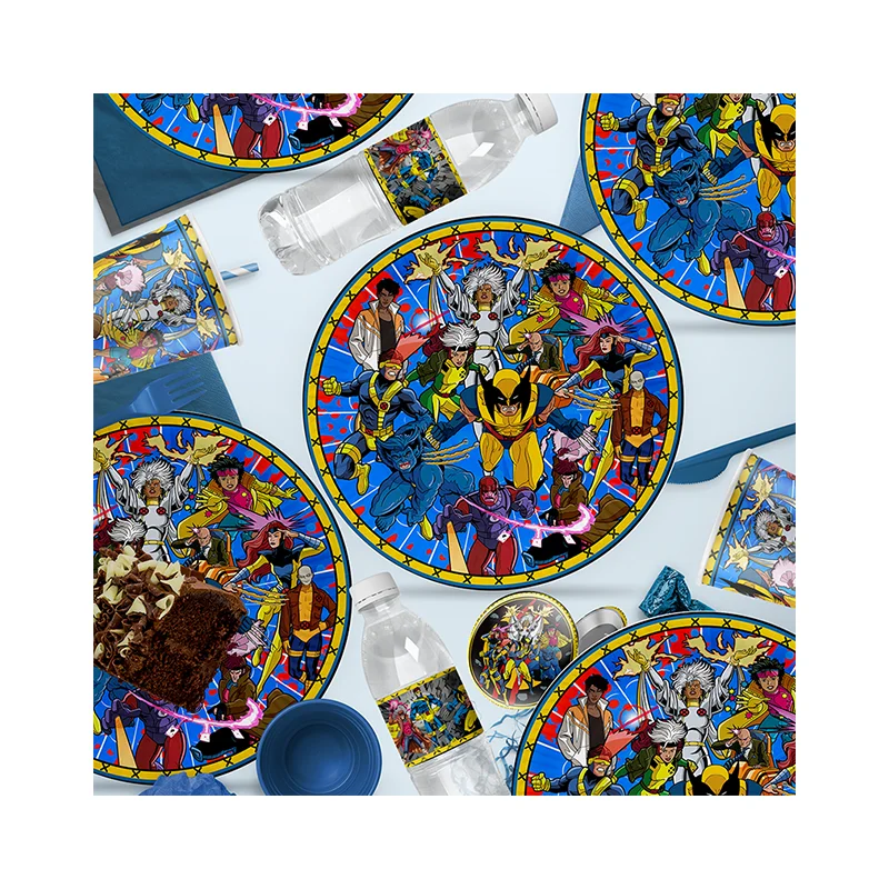 

X-Men cartoon movie party decoration Disposable paper cups and plates cake decoration graduation party baby shower decorations