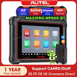 Autel MaxiPRO MP900-BT MP900BT Car Diagnosis Scanner ECU Coding Tool Bi-Directional Scanner, 40+ Services, CAN FD/DoIP pk MK900