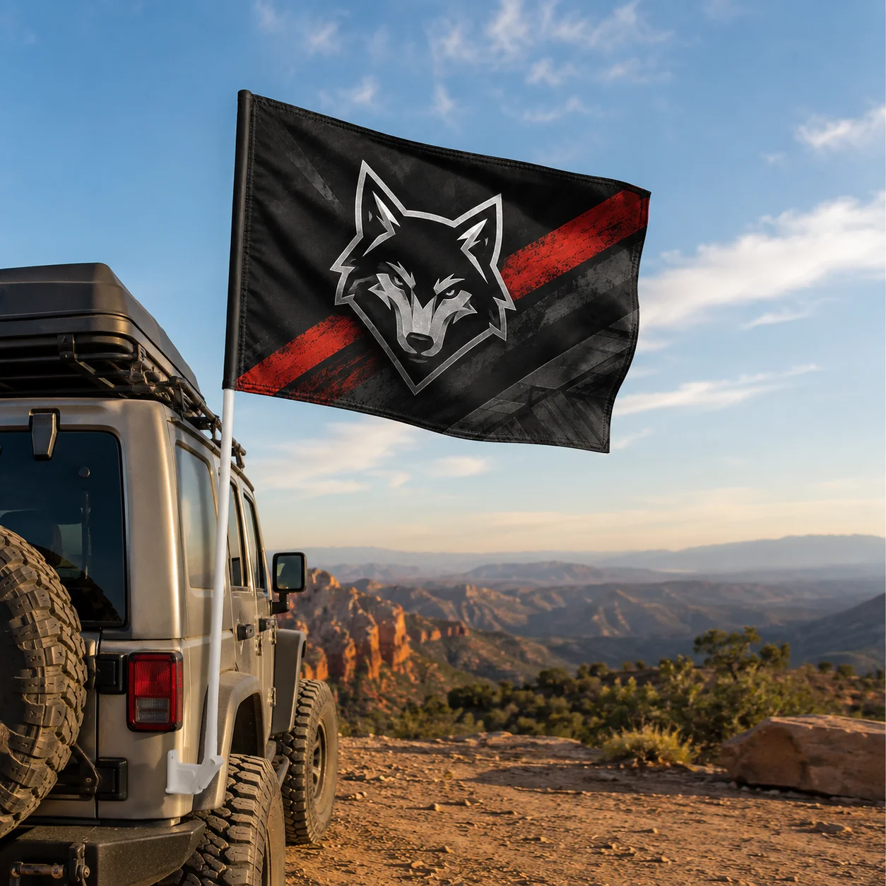 Custom Car Window Flag Personalized Car Flag 45x30cm with Pole Custom Logo Banner for Truck SUV Window Outdoor Decoration Gift