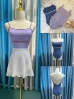 Leotardo de baile de Ballet para adultos, nuevo diseño, equipo de práctica diaria elegante, medias de baile de gimnasia, leotardo de Ballet de alta calidad para mujeres