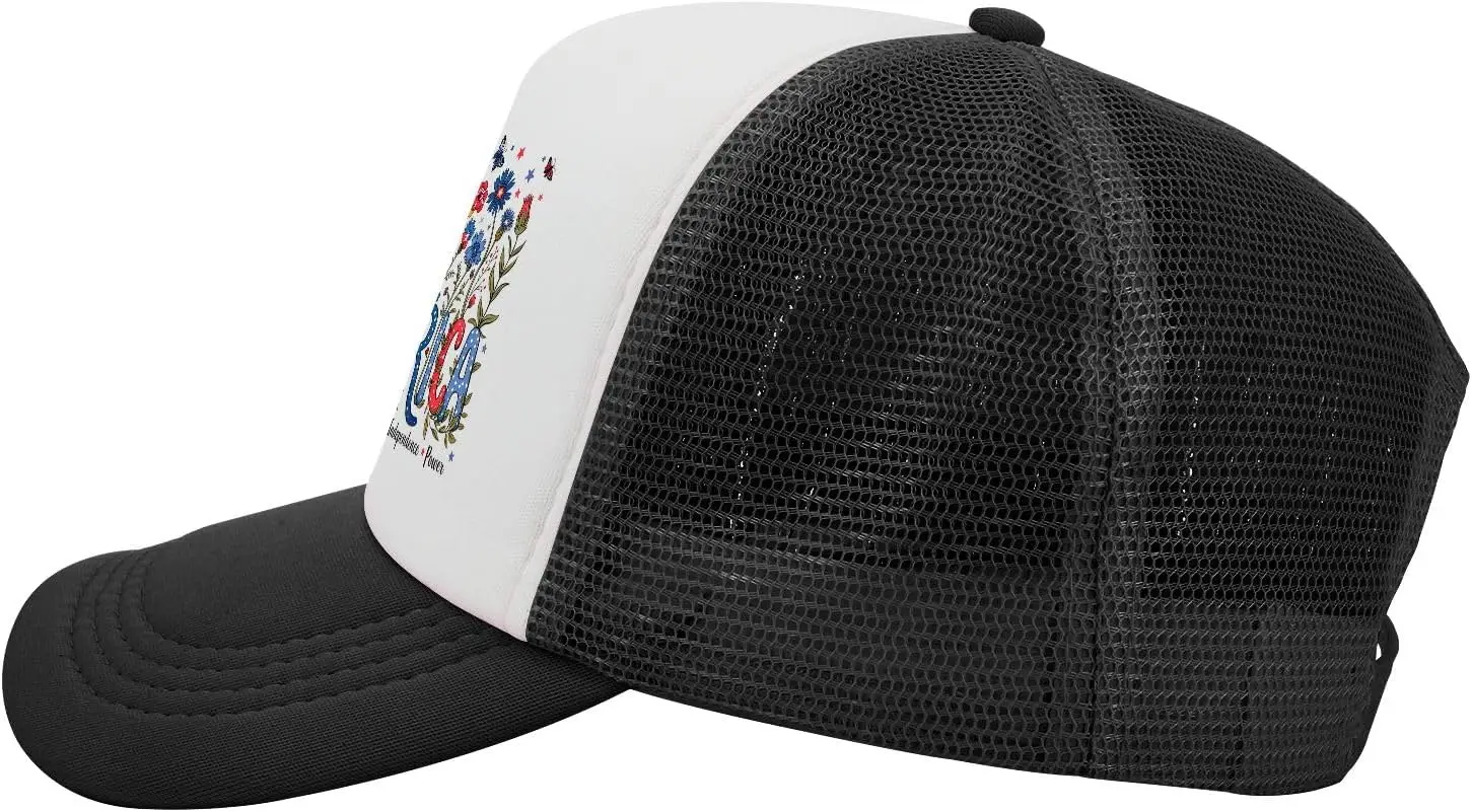 Цветочная Америка 4 июля. Забавные шляпы дальнобойщика для мужчин и женщин. Бейсболка для взрослых.