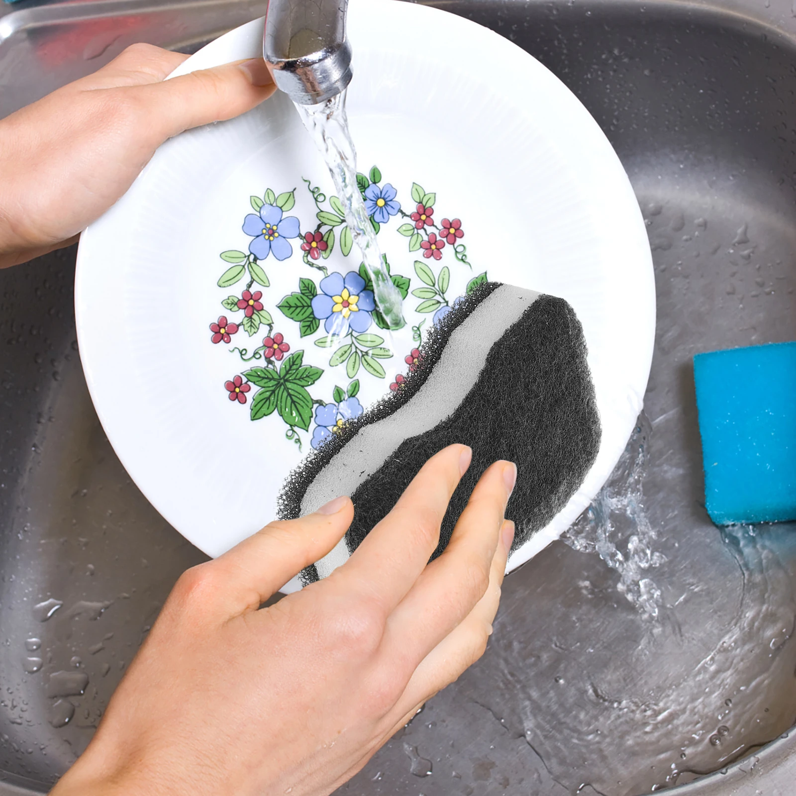 

5Pcs Cleaning Sponge Brush Absorbent Kitchen Sponges Compact Wok Sponge Scrubbing Dishes Pots Pans Sink Bathroom Reusable