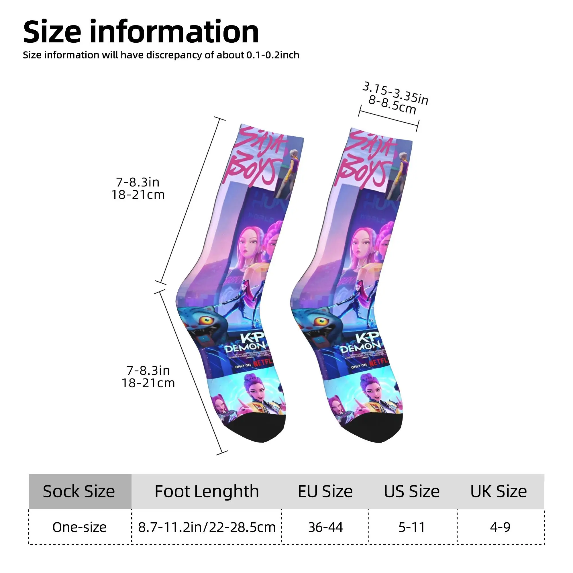 ساجا بنين Kpop شيطان هنتر جوارب مطبوعة جوارب بأشكال مضحكة الخريف المضادة للانزلاق الجوارب الرجال في الهواء الطلق جودة الجوارب