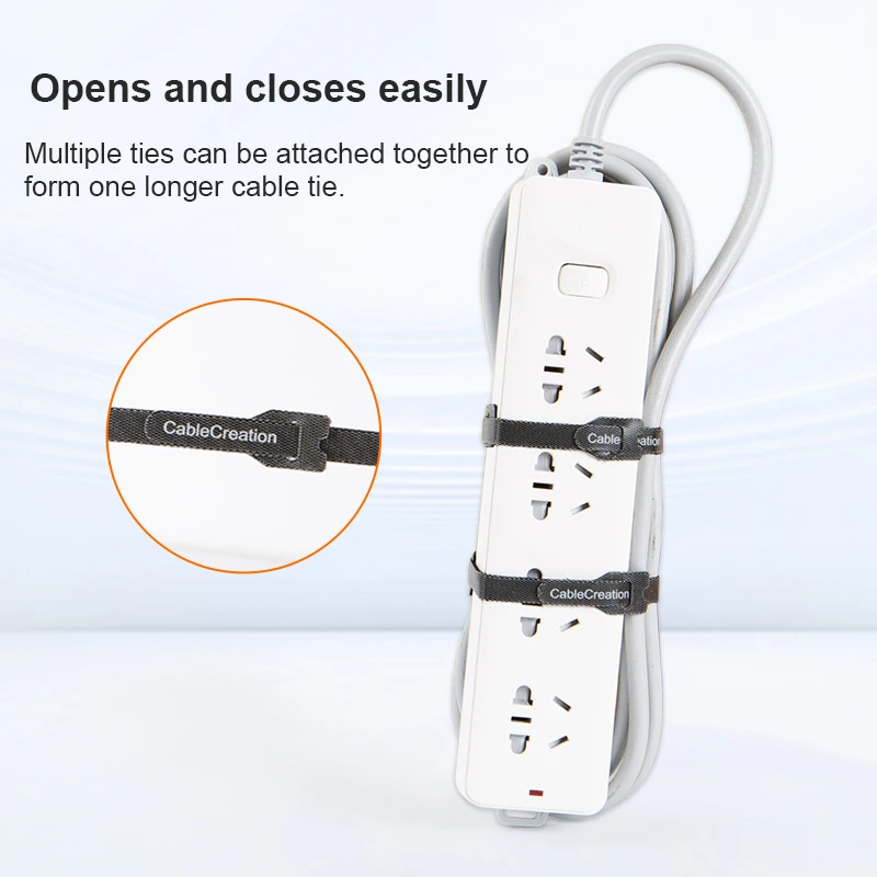 50 قطعة قابلة للشحن كابل العلاقات قابلة لإعادة الاستخدام قابل للتعديل كابل الأشرطة مع تسميات النايلون الربط البريدي العلاقات التفاف T-نوع كابل التعادل