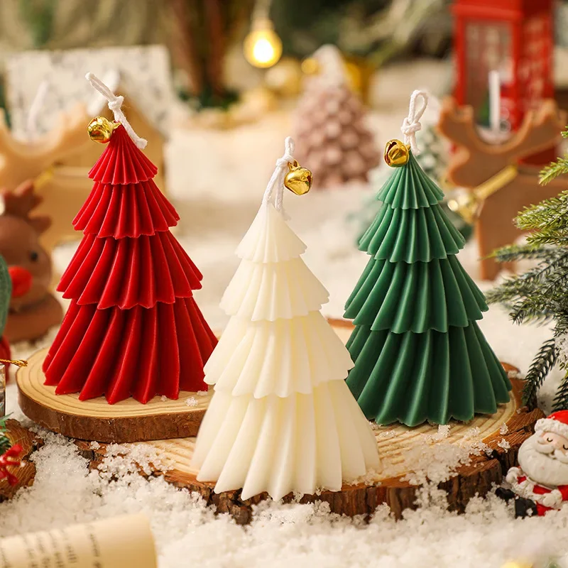 Creative Christmas Tree Aromatherapy Candle Soybean Wax Scented Candle New Year Navidad Party Gifts Xmas Home Decoration