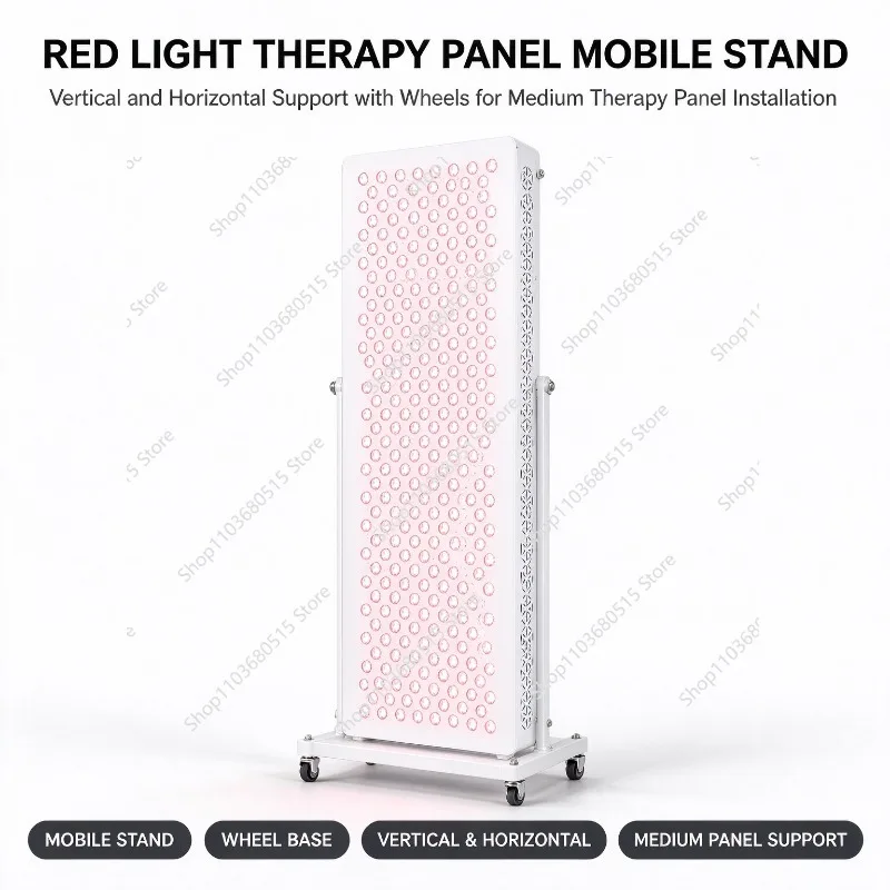 Red Light Therapy Panel Mobile Stand With Wheels Vertical And Horizontal Support For Medium Therapy Panel Installation