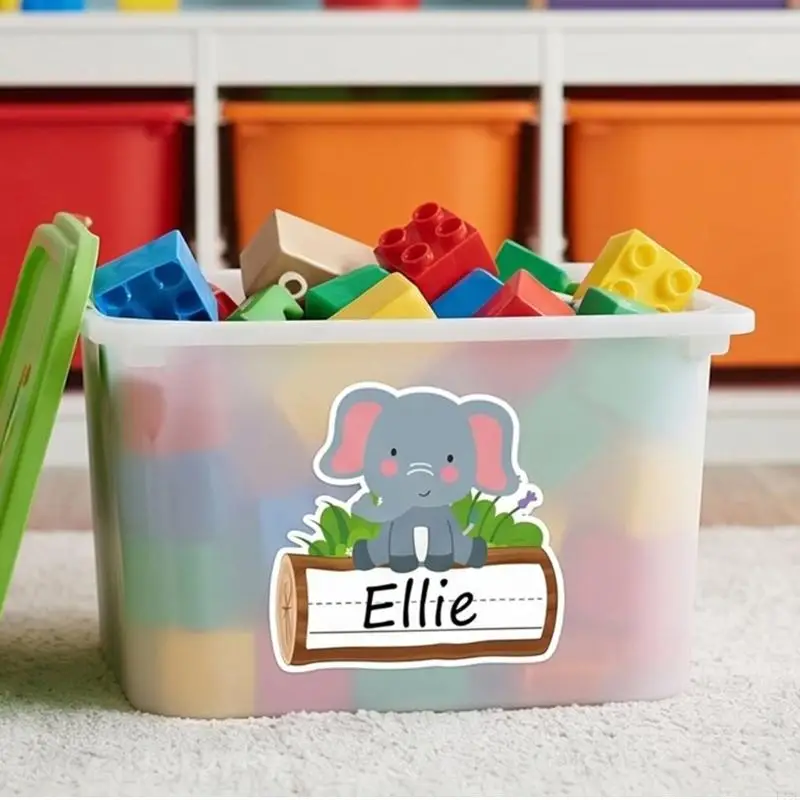 

135Pcs Animal Themed Name Labels 3x3Inch Adhesive Paper Labels Sticker For Daycare Kindergarten School Home Organization F19E