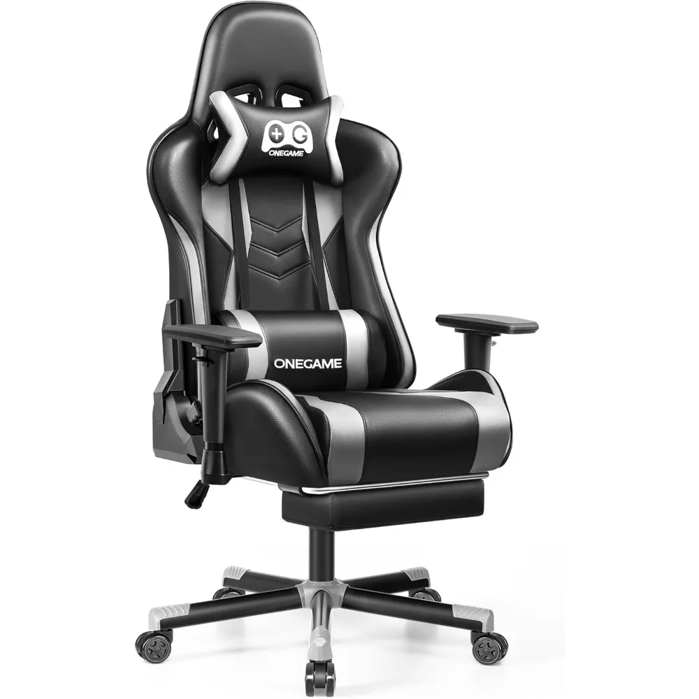 

Adult Gaming Chair, 3D Armrest Computer Video Game Chairs with Footrest and Lumbar Pillow, Tilt Lock Racing Gamer Chairs, Ergon