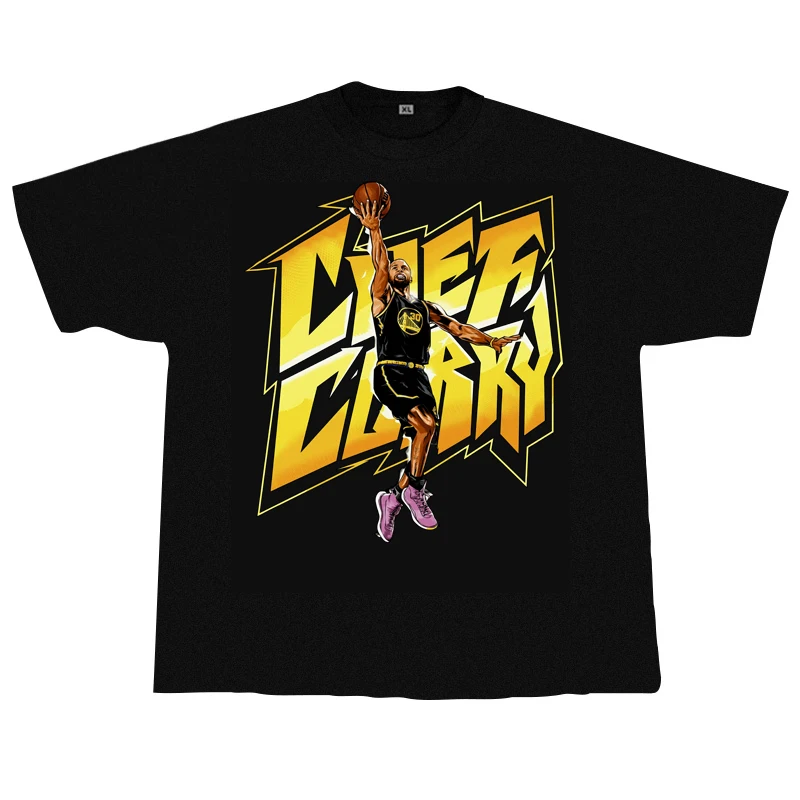 

2024 American Basketball CURRY Cotton Small Neckline Short Sleeve High Quality Luxury Brand Selling Popular Style