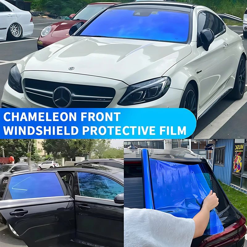 

Solar Tint VLT 60% PET Colorful Blue Chameleon Film Car Window Color Chanage Glass Sticker Solar For Tesla/BMW/Audi/Toyota