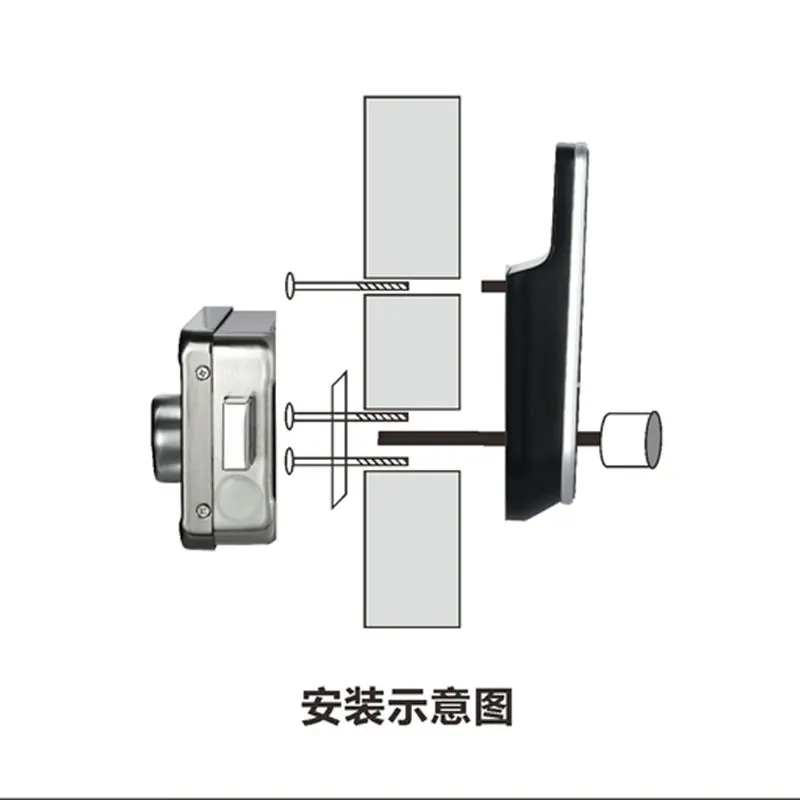 STLF Tuya Electric Smart Door Lock Waterproof Double Sided Rim Digital Fingerprint Aluminum Alloy for Courtyard Outdoor Gate