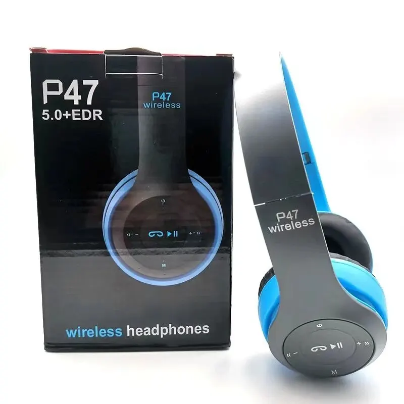 Stereo P47 Headset 5,0 Bluetooth Headset Falt serie Wireless Sportspiel Headset für iPhone Xiaomi