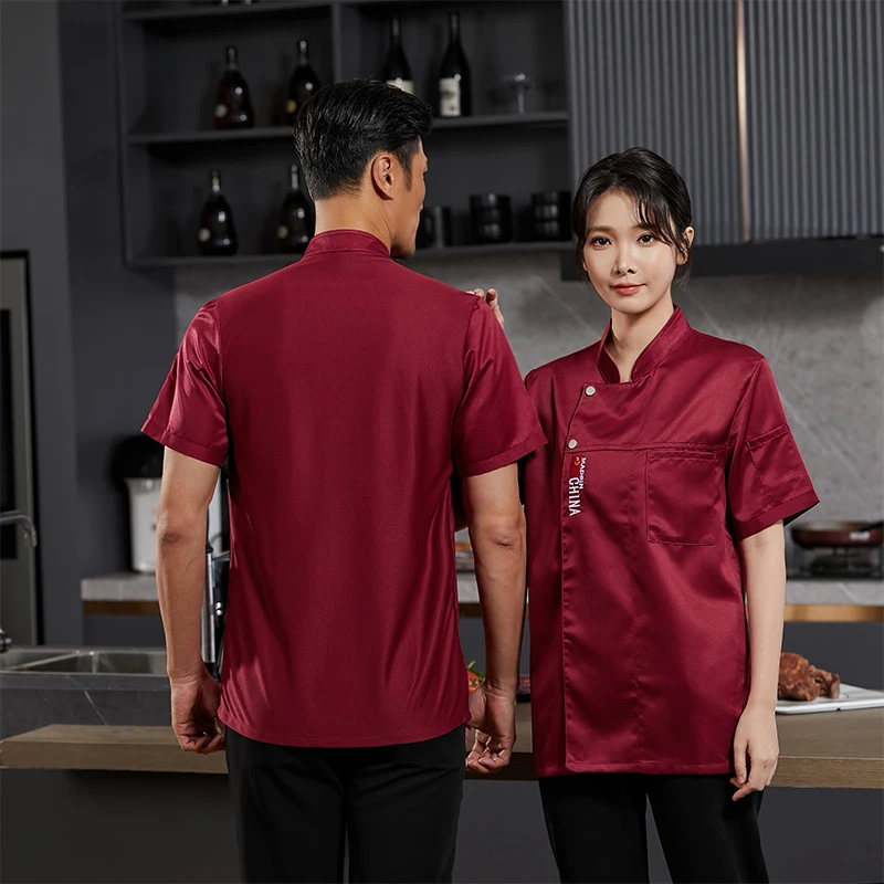 Men's Kitchen Uniforms Hotel Chef's Jacket Cook Coat Waiter Uniforms Restaurant Cook Clothing Bakery Cafe Waiter Workwear