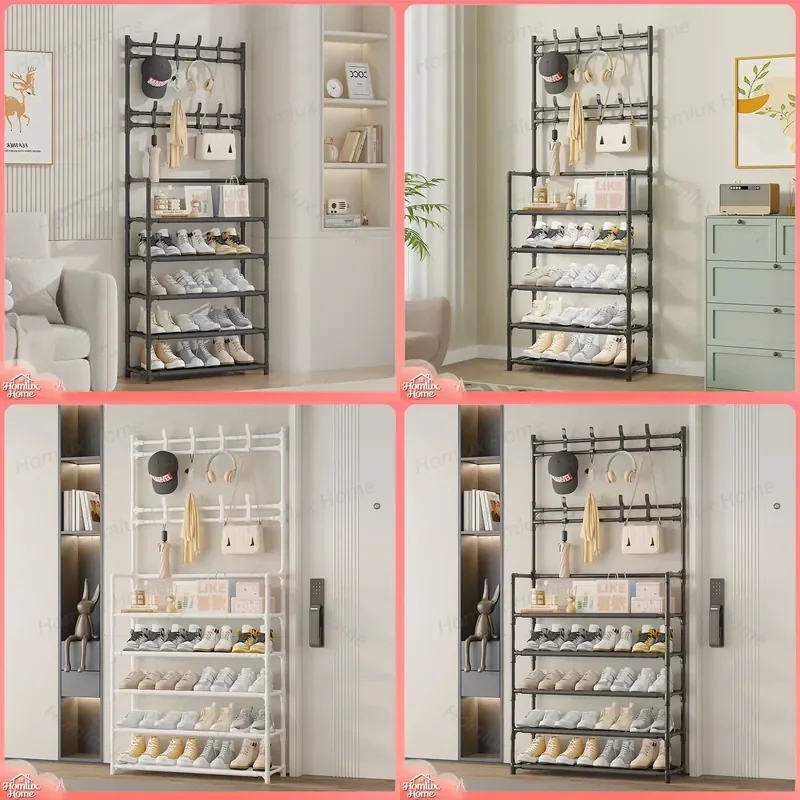 for TEMU popular spot delivery hanger bedroom floor multi-functional coat rack home door assembly shoe rack