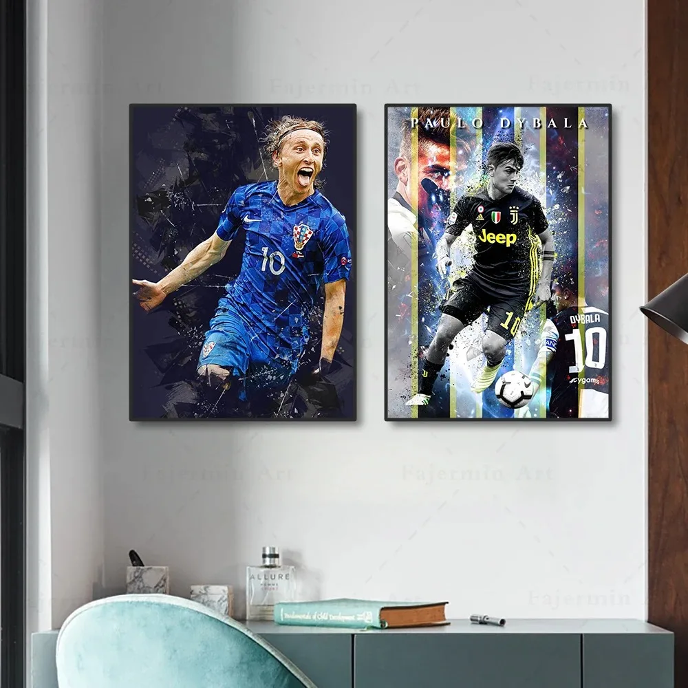 Modric Zlatan Football Star Art Poster Popular Figure Painting Wall Art Canvas Painting for Living Room Home Decoration