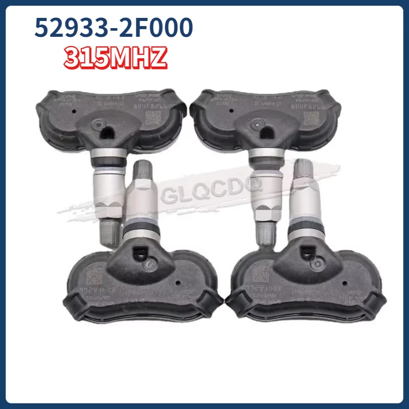 4Pcs TPMS 315Mhz Tire Pressure Sensor 52933-2F000 52933-F2001 For Hyundai Accent Equus Genesis Sonata Tucson Kia Rio Sportage