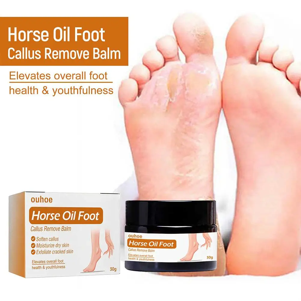 Anti Crack Foot Cream Heel Cracked Repair Horse Oil Skin Callus Smooth Feet Care Hand Skin Removal Cream Dead 30g Anti-dryi K0c5