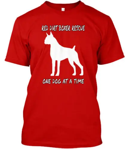 Red Dirt Boxer Rescue T-Shirt Made in the USA Size S to 5XL