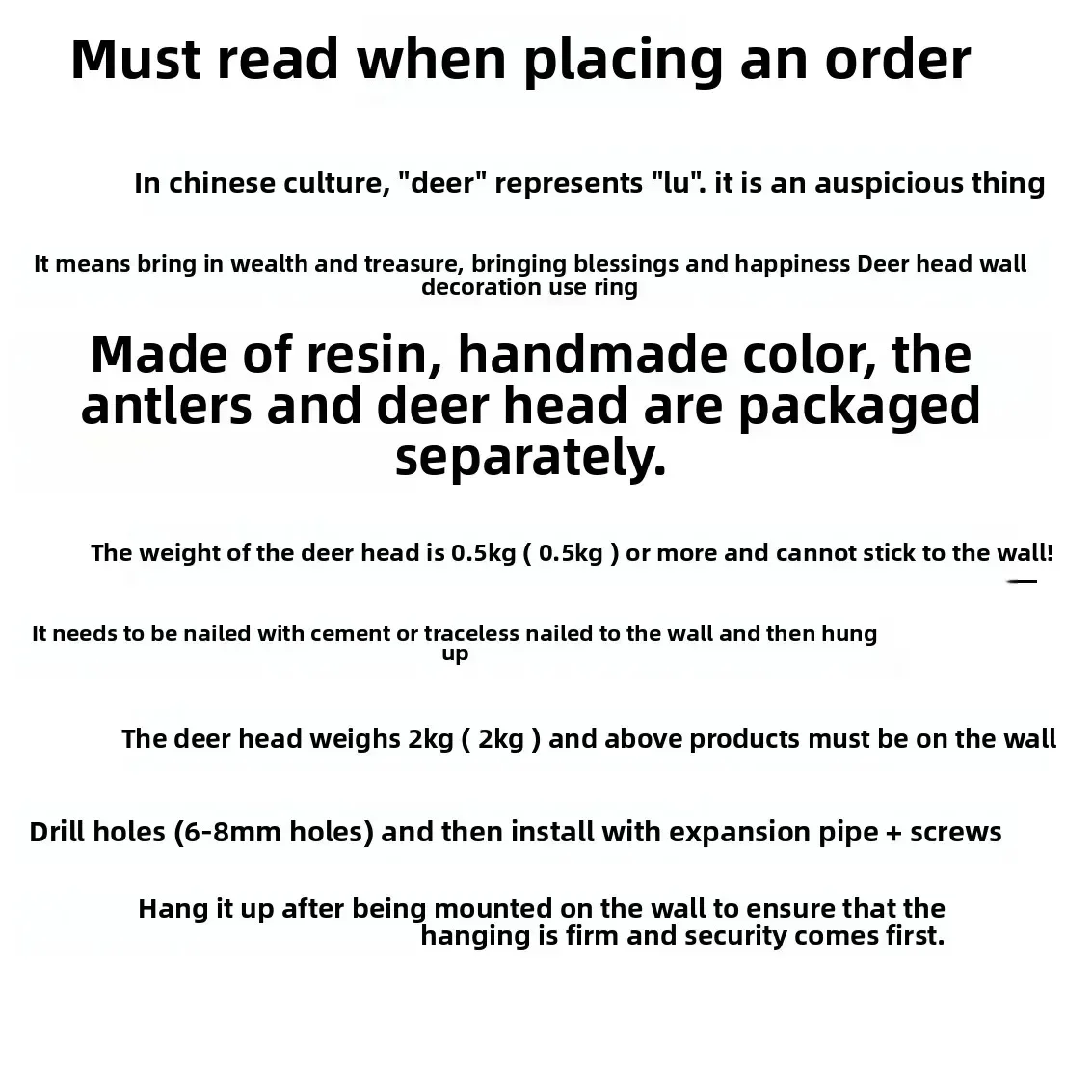 X-11 three-dimensional deer head wall pendant wall pendant living room TV background wall decoration