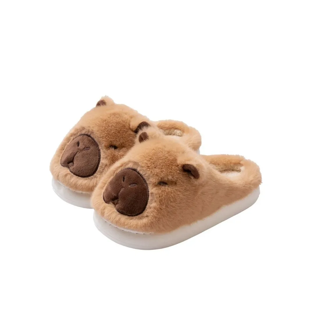 شباشب منزلية سميكة دافئة للرجال والنساء شباشب قطنية لطيفة منفوشة مضادة للانزلاق للخريف والشتاء داخلية وخارجية لنا #5