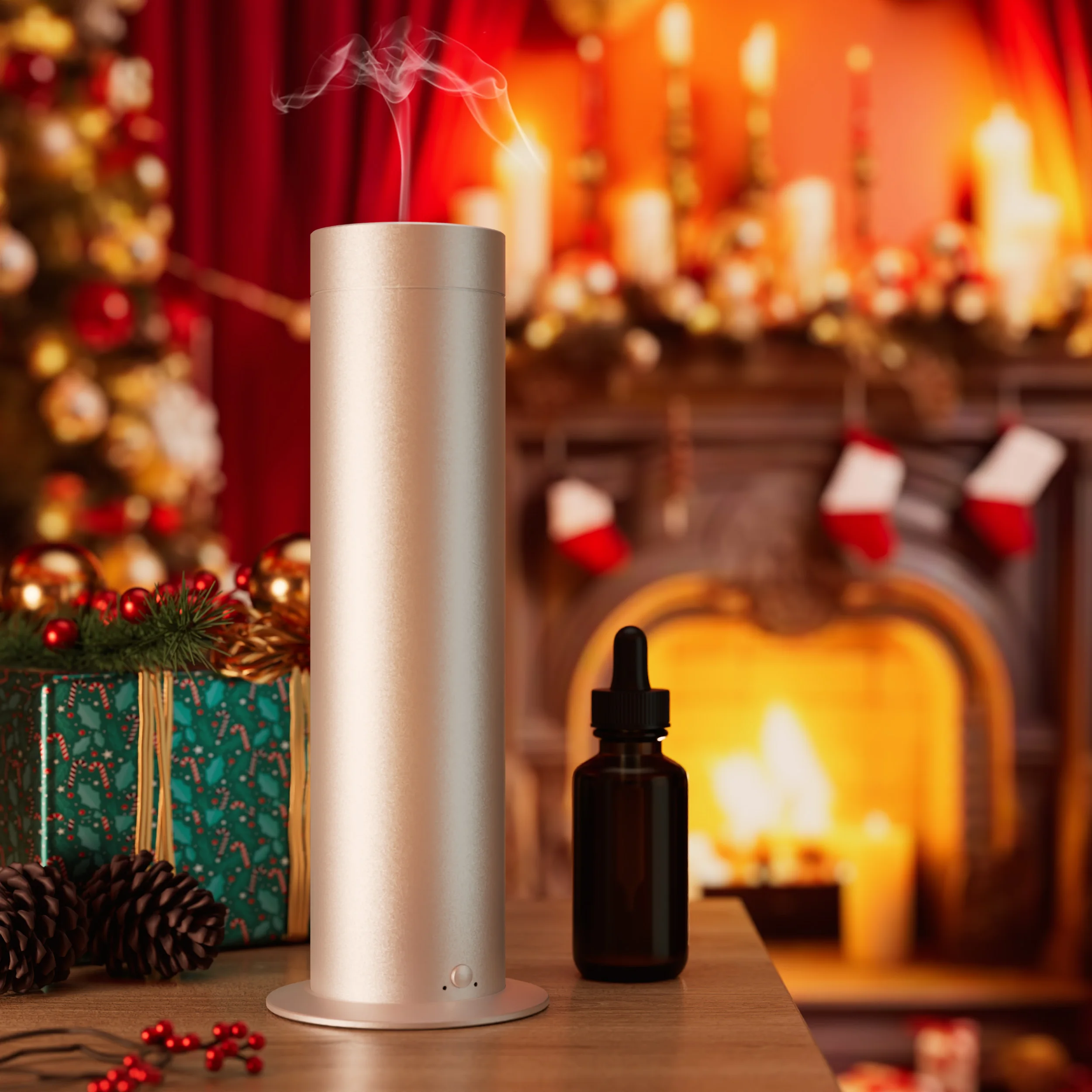 

Рождественский умный алюминиевый диффузор De Aromas, Bluetooth, безводный спрей, освежитель воздуха, диффузор, профессиональный диффузор аромата