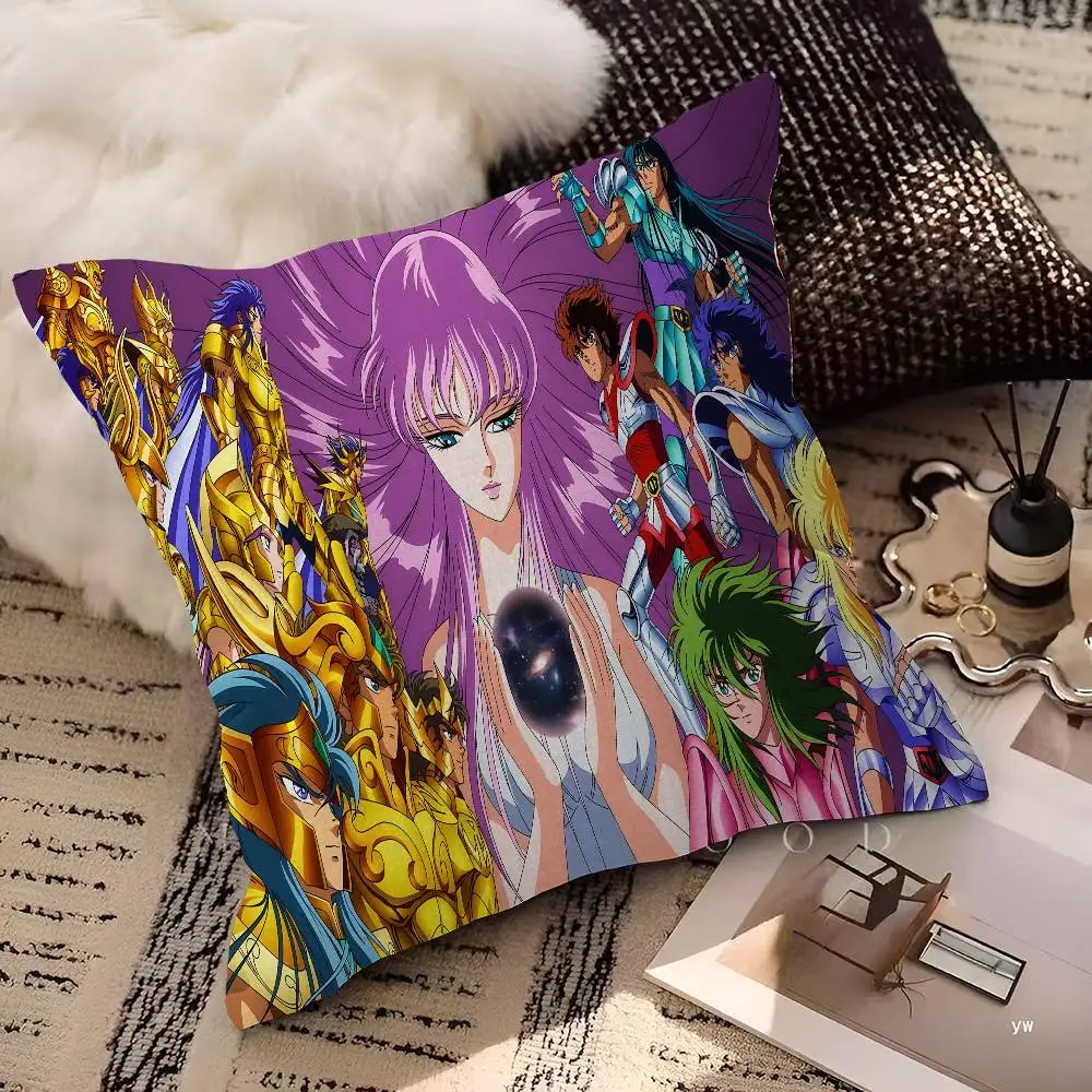 Japanese Hot Anime S-Saint Seiya Pillow Cover Design cushion Cover decor Holiday Decorati