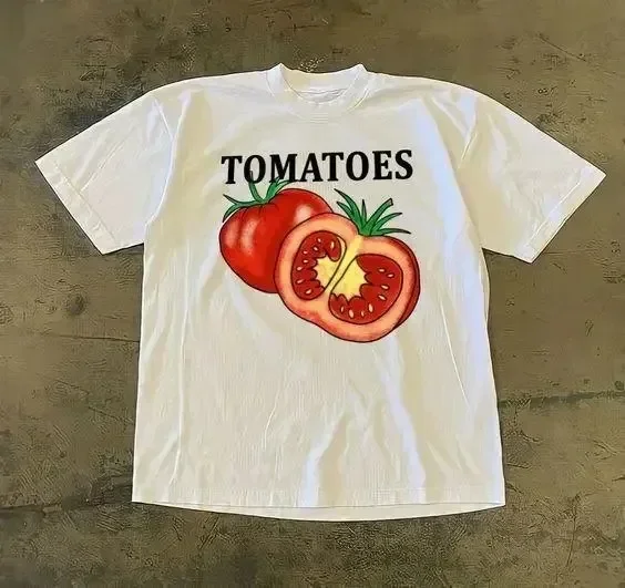 Estate di Nuovo Modo Retro T Shirt Divertente Frutta Stampa T-Shirt 100% Cotone Da Uomo Manica Corta T-Shirt Casual Donne Girocollo Magliette Magliette e camicette