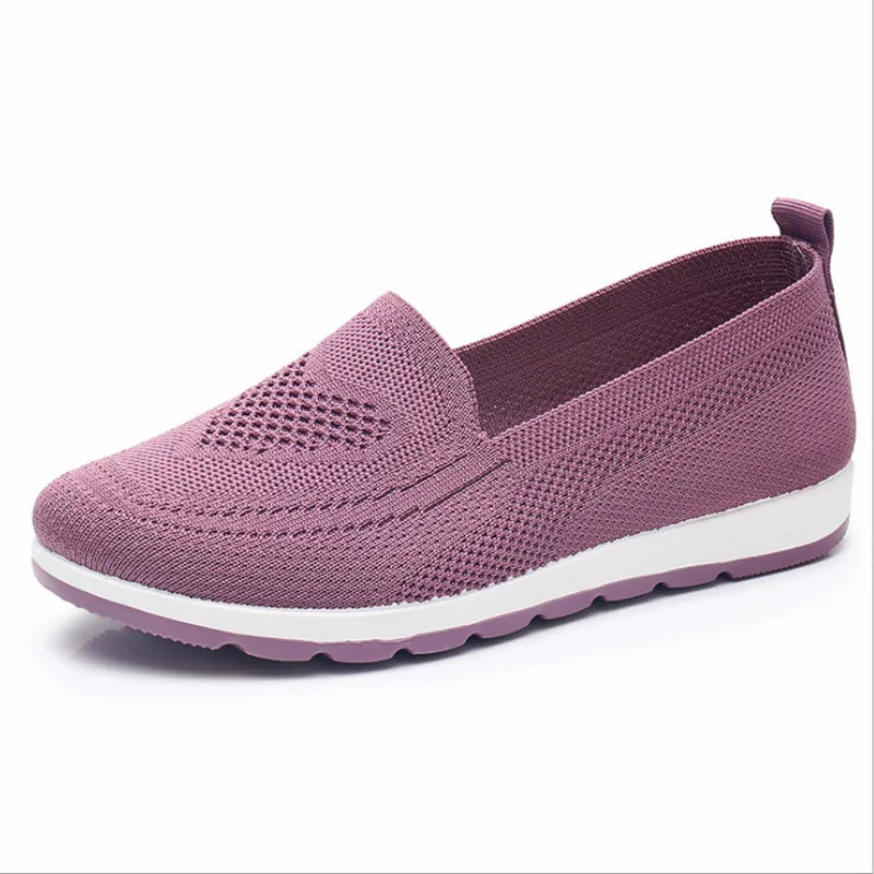 women\'s summer sneakers slip on flat shoes Women\'s Casual Loafers walking shoes Female Outdoor Mesh Soft Bottom Sports Shoes