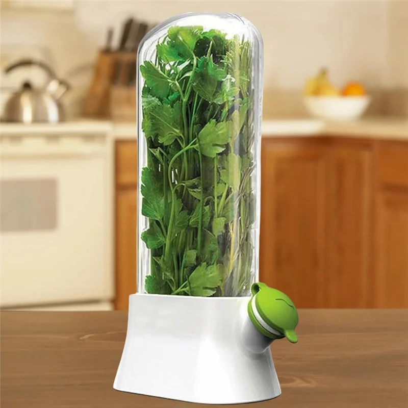 

BHTS-Herb Saver Container Anti-Crush Эко-Fresh Чашка для хранения овощей и трав с резервуаром для воды Белый