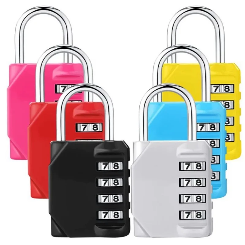 4 Digit Padlock Password Locks Zinc Alloy Weatherproof Lock Outdoor Mechanical Lock For School Gym Locker/FenceHasp Secur