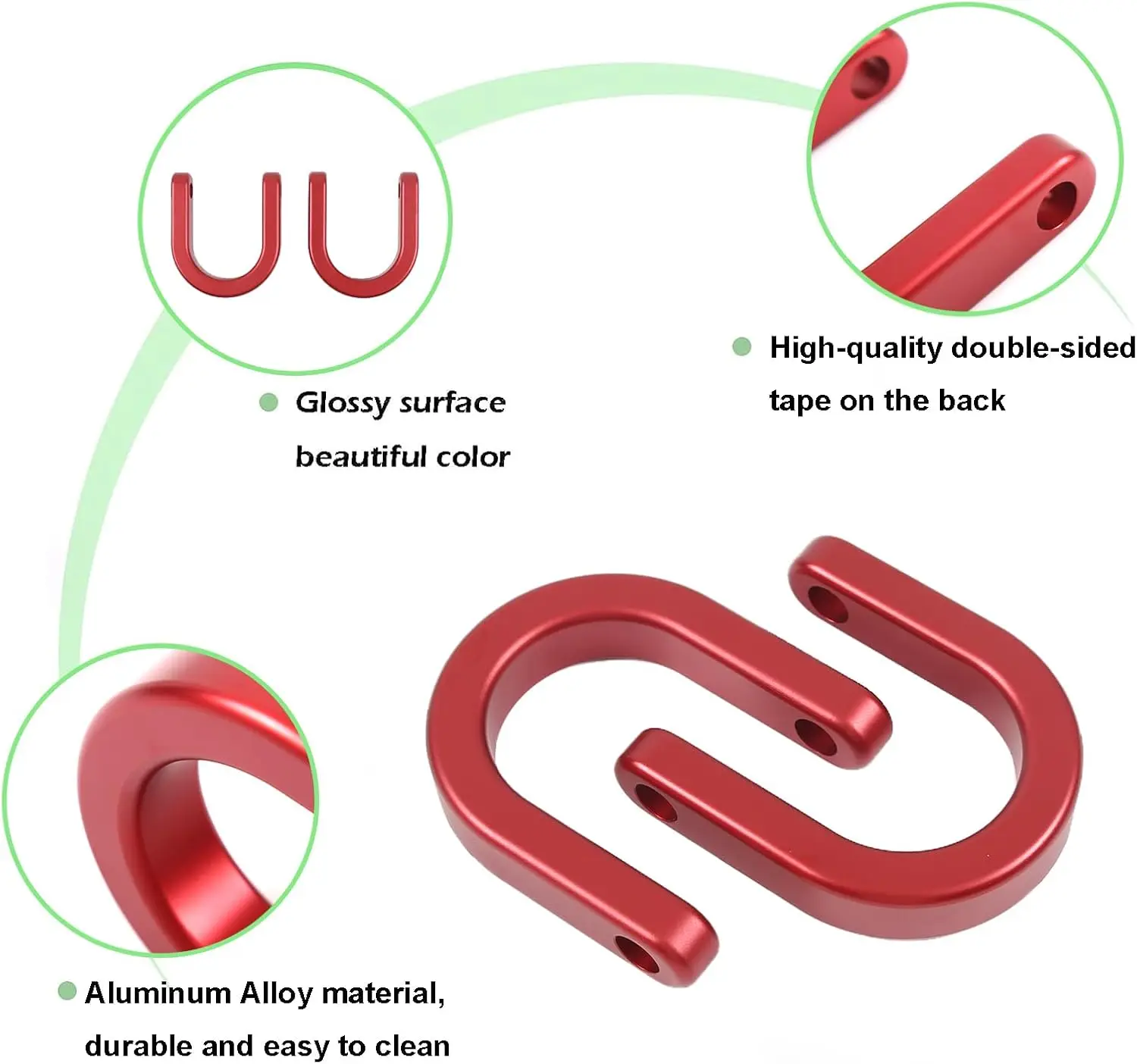 Rear Tow Towing Hook Replacement Fit For Hummer H2 2003-2009 Accessories, Aluminum Car Towing Tool Auto Trailer Towing Hook Ring