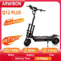 ARWIBON Q12 Plus Electric Scooter For Adult 3000W*2 Motor 60V 38AH E-Scooter 11 Inch Vacuum Off-Road Tires Off-Road Escooter