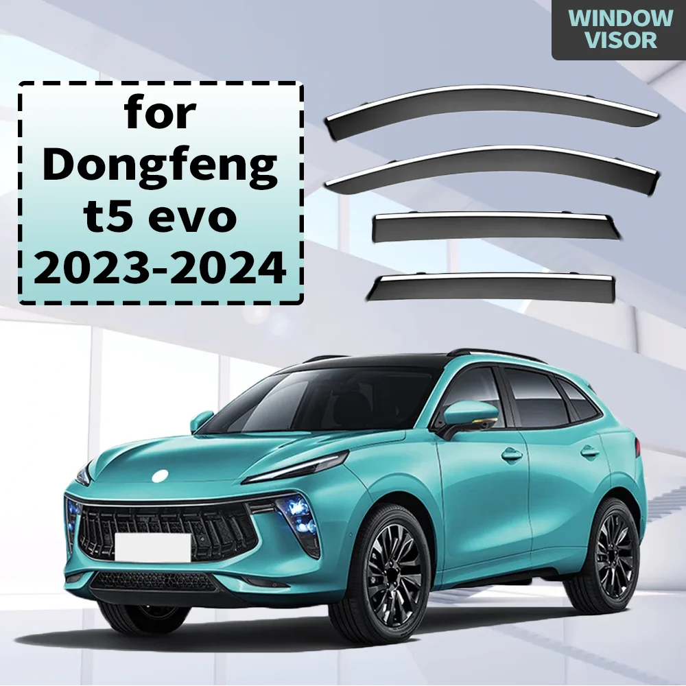 

Дождевики для Dongfeng T5 EVO 2023 2024, оконный козырек, ветровые дефлекторы, дверной козырек, вентиляционные шторы, хромированные полоски