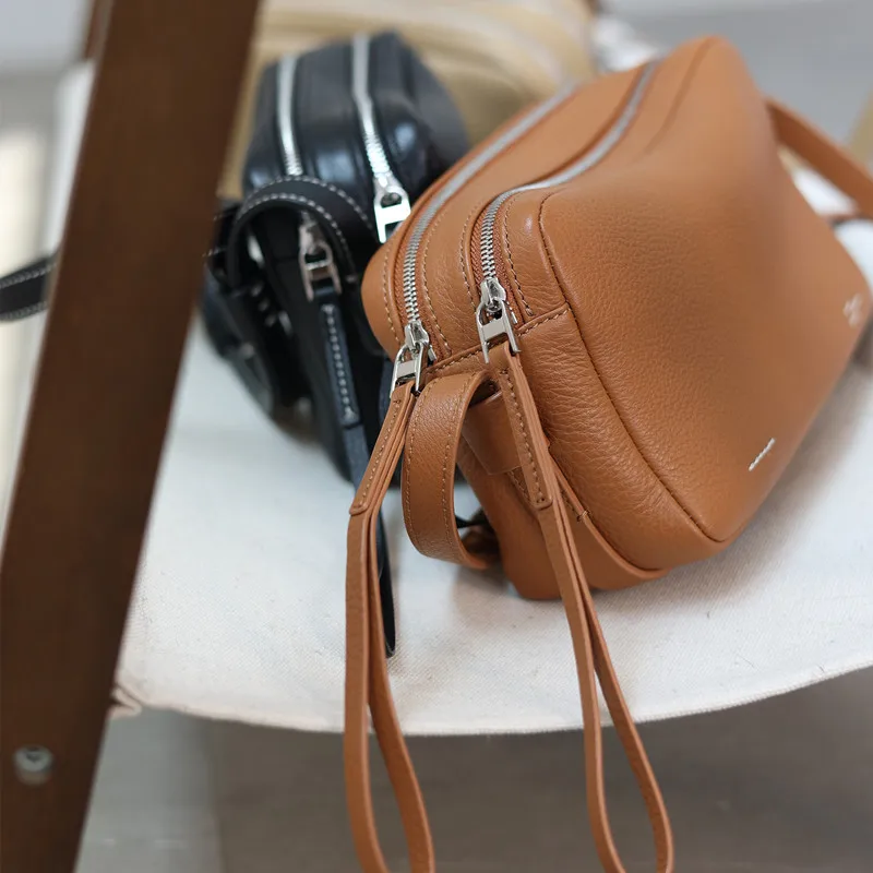 New Arrival Practical Genuine Leather Crossbody Square Bags For Women Luxury Single Shoulder Zipper Bag Versatile Style