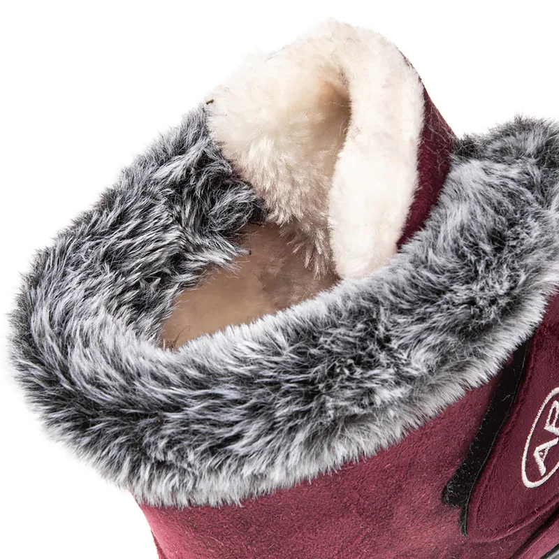 Faux Suede Plush Snow Boots Women 2025 New Non-slip Faux Fur Warm Winter Boots Woman Hook Loop Cotton Couples Shoes Plus Size 44