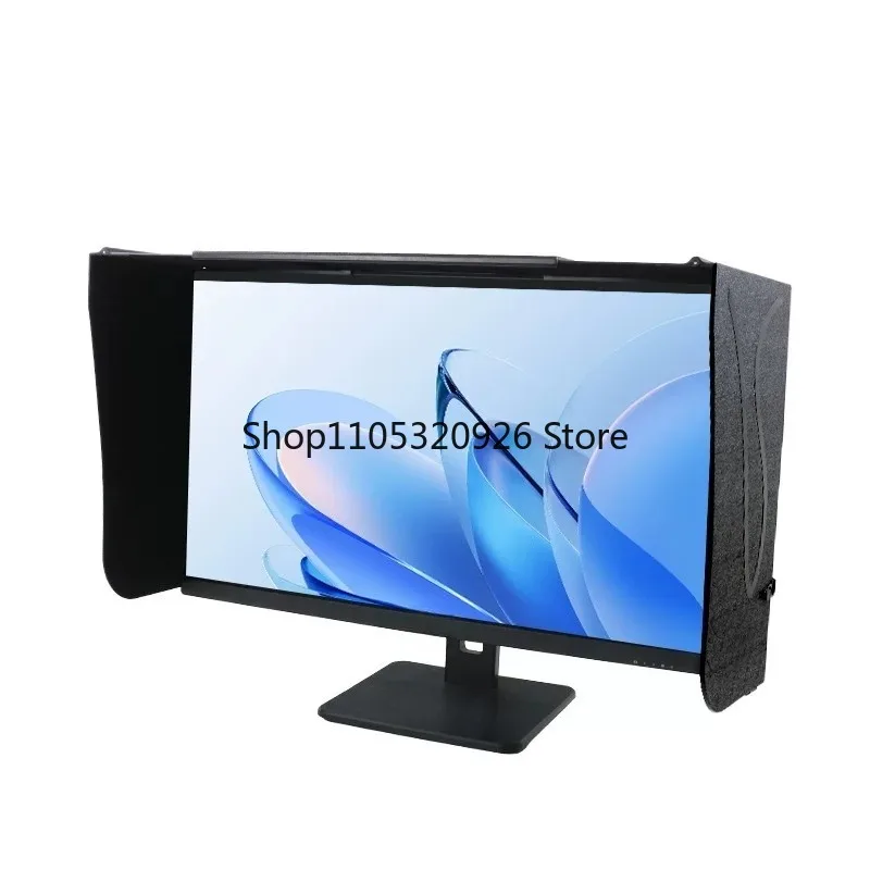 Desktop Monitor Sunshade Hood 32/27-inch Adjustable Anti-Spy Dust-Proof Sunshade