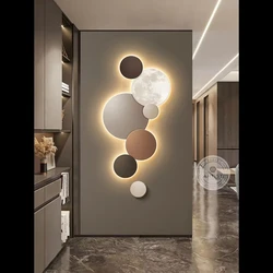 Porch decoration painting Wall lamp LED luminous light Corridor corridor hanging painting High grade wall painting Moon CX176DS