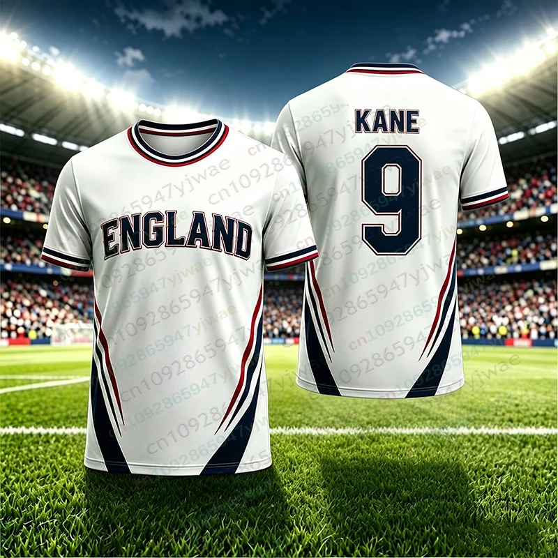 2026 Summer England Print Soccer Jersey NO.10 Bellingham Men Women Quick Dry Sport Tee Soccer Fans Training Parent-child T-shirt view 5