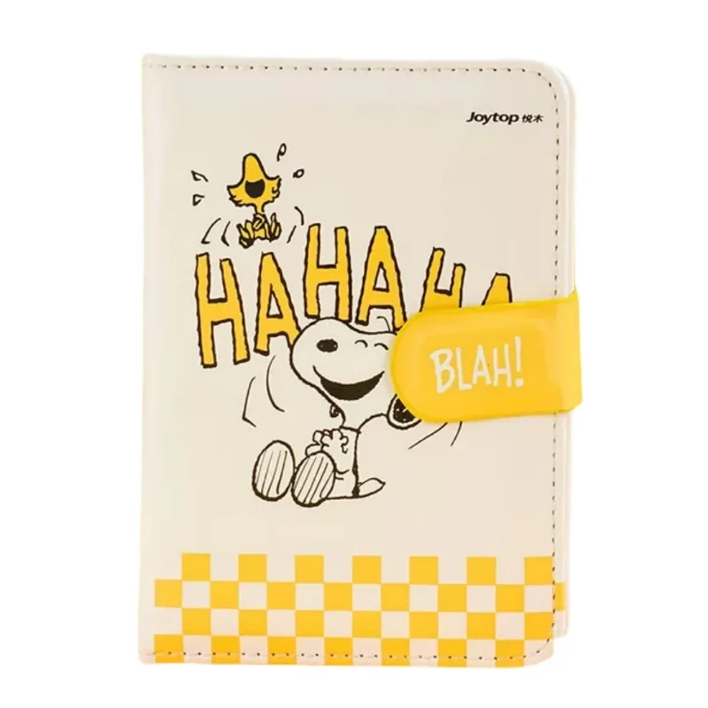 Snoopy Peanuts Comics Animation Peripheral Cartoon Cute Cartoon Coloring Page Printing Magnetic Buckle Leather-Bound Ledger Gift