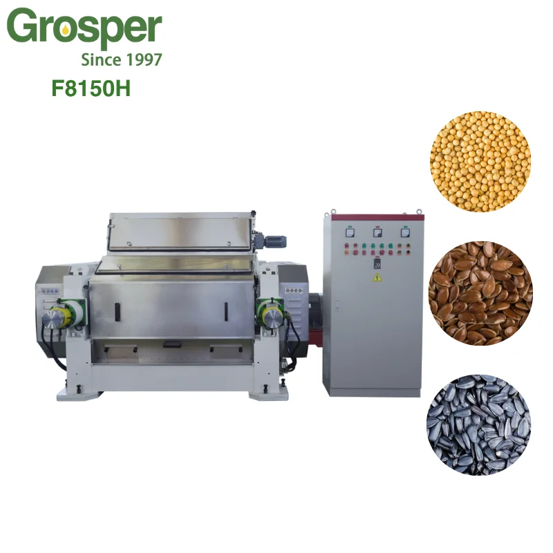 280-300ton/day Boost Oil Output Oilseeds Preparation Equipment Rapeseed Flaking Roller Mill Peanut Flaking Rolls For Oilseeds