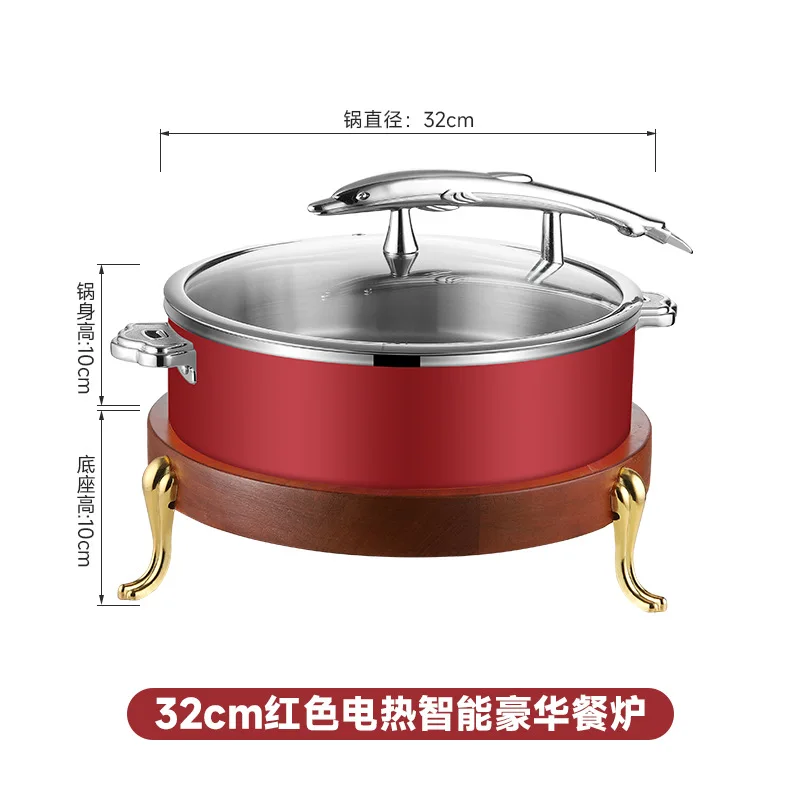

304 stainless steel buffet stove, heat preservation stove, induction cooker, electric heating hotel buffet stove, commercial cro