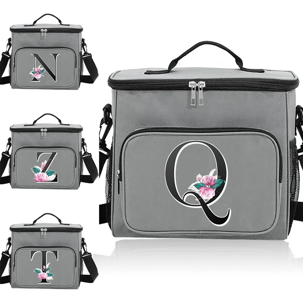 

Термосумка для обедов для детей, унисекс – Термоизолированный контейнер для еды с гигиеничным принтом, серия «Белый мрамор», ланч-бокс