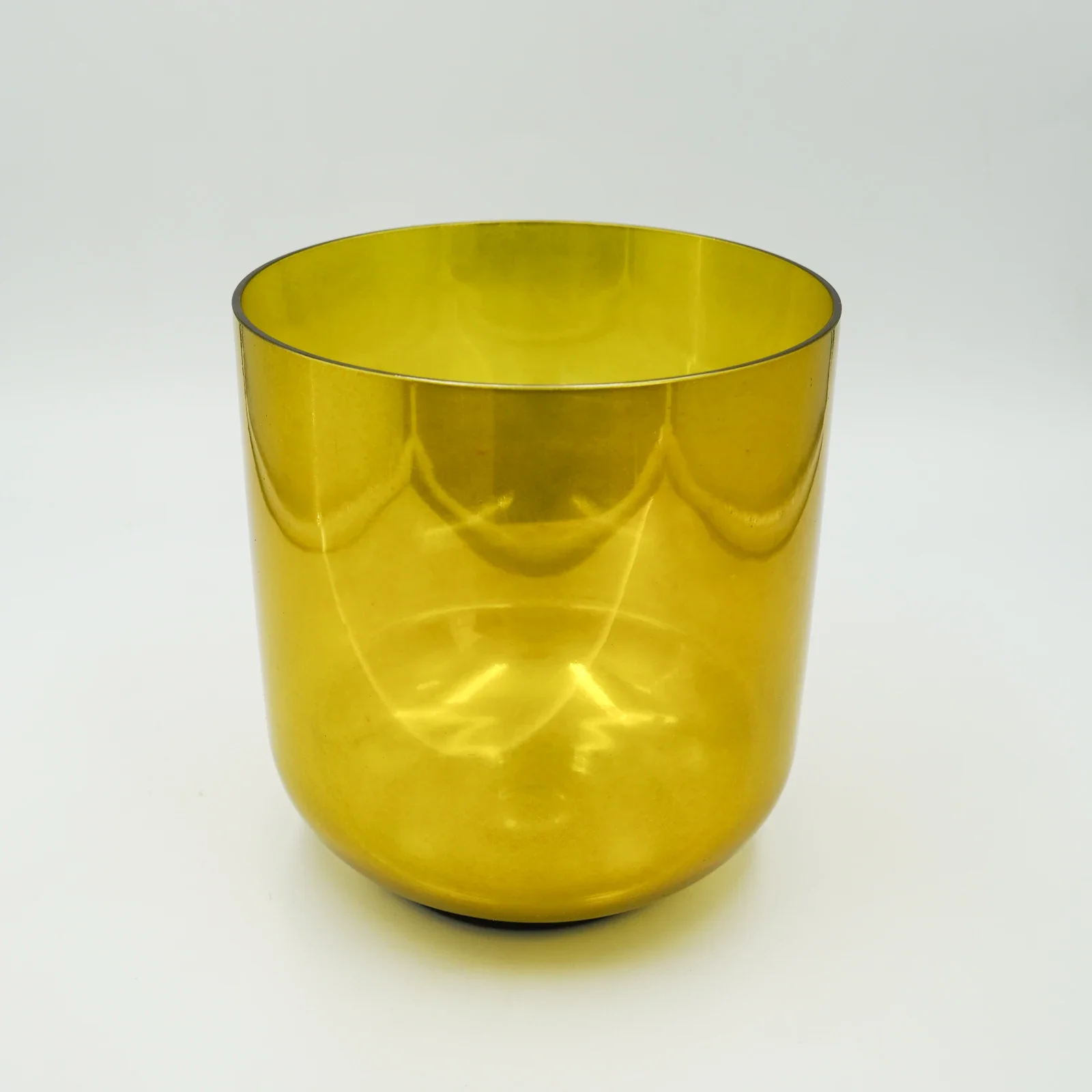 STAR LINKUP 6inch Alchemy Clear Colored Yellow Crystal Singing Bowl Chakra for Sound Healing and Therapy with Mallet